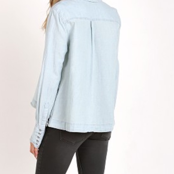 Free People ready or not Chambray Rumi Pullover - Picture 2 of 6